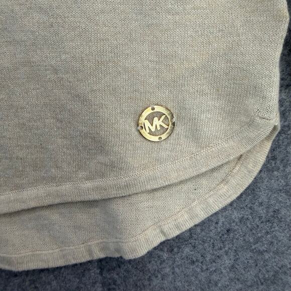 Michael Michael Kors Sweater Women M Oatmeal Beige Turtleneck Modern Lightweight - Picture 8 of 12